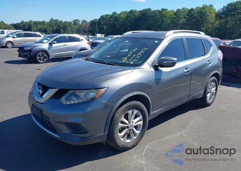 2015 Nissan Rogue Sv из США, поврежденный, VIN KNMAT2MV8FP533243